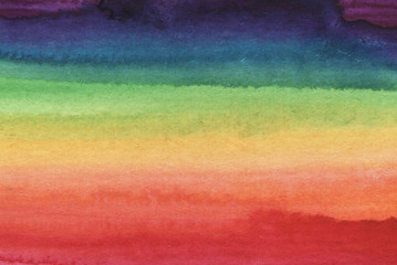 Watercolor rainbow bright abstract background