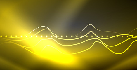 Neon lines shiny glowing background