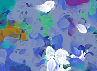 Abstract impressionism art design pattern and backdrop template for creating web or print advertising banners, unusual cards and invitations, decor album covers and creative hand made printed products