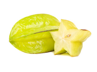 Carambola fruit with half