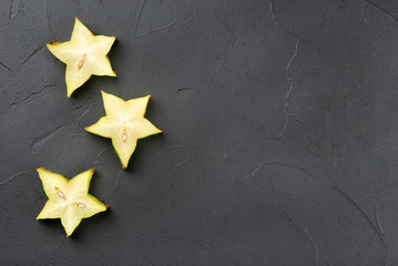 Slice carambola fruit