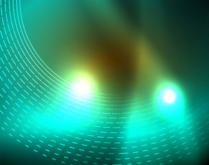 Shiny circles glowing abstract background