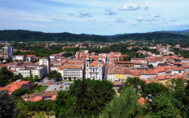 Fototapeta na wymiar View from the castle of Gorizia. Gorizia, Friuli Venezia Giulia - Italy