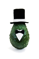 Fototapeta na wymiar Minimal original avocado concept for party wedding invitations and holidays greeting cards