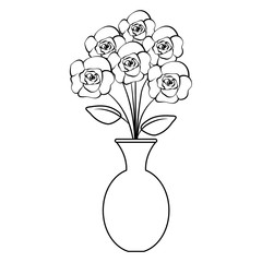 vase with roses icon