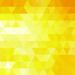 Geometric pattern, triangles vector background in yellow tones. Illustration pattern