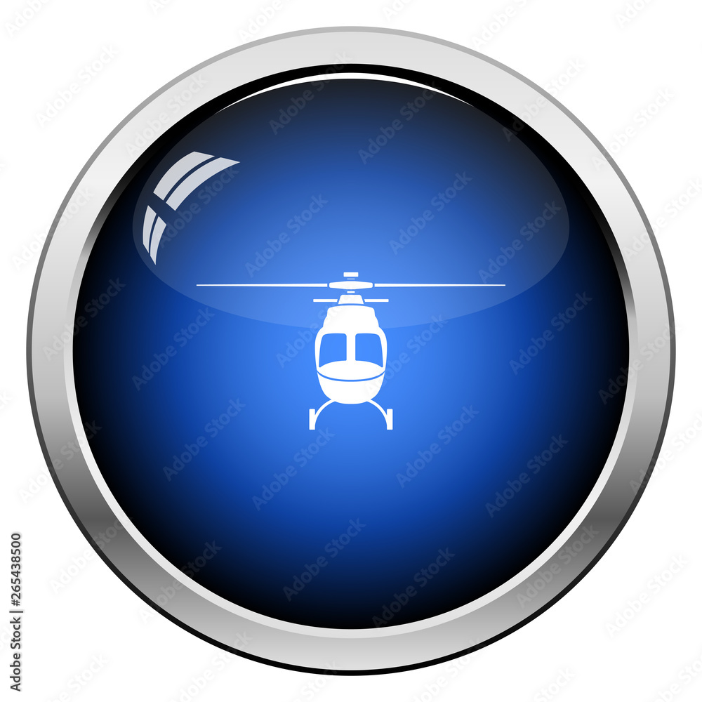 Poster helicopter icon front view