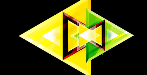 3d triangular vector minimal abstract background design, abstract poster geometric design