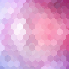 Fototapeta na wymiar Background made of pink hexagons. Square composition with geometric shapes. Eps 10