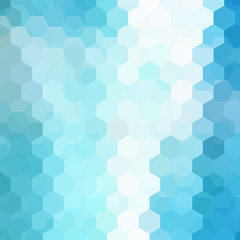 Abstract background consisting of blue, white hexagons. Geometric design for business presentations or web template banner flyer. Vector illustration