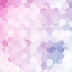 Fototapeta na wymiar Geometric pattern, vector background with hexagons in pink  tone. Illustration pattern