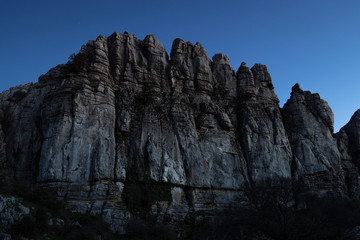The Torcal de Antequera Natural Park contains one of the most impressive examples of karst landscape in Europe. This natural park is located near Antequera. Spain.