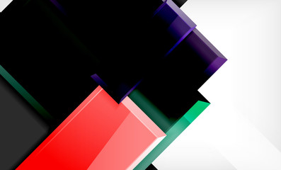 Bright colorful square shape blocks geometrical background