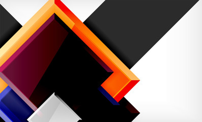 Bright colorful square shape blocks geometrical background