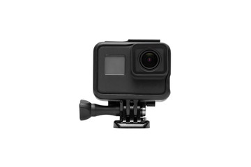 Action camera isolated on white background - clipping paths.