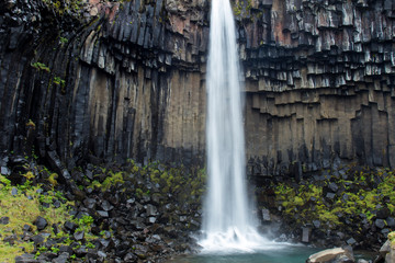 Svartifoss is a unique waterfalls South-Iceland close to Skaftafell, which belongs to Vatnajökull National park