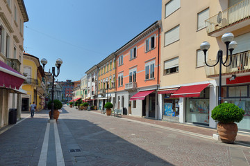 Fototapeta na wymiar Street in San Dona di Piave near Venice in Italy