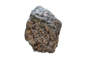 Big stone isolated on white background - clipping paths