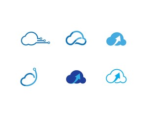 Obraz premium cloud logo vector