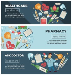 Healthcare and pharmacy doctor consultation web pages template