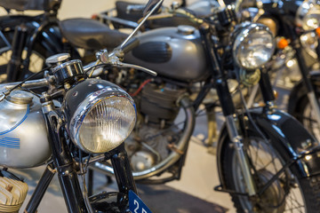 Vintage motorcycle - technology background
