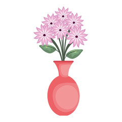 Fototapeta na wymiar vase with flowers icon