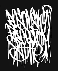 Zelfklevend Fotobehang Vector graffiti tags, T-shirt print design and other uses © rosovskyi