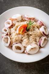 squids or octopus risotto