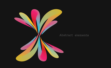 Fototapeta na wymiar abstract design element in shape of wavy flower