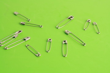 sewing pin on colorful background