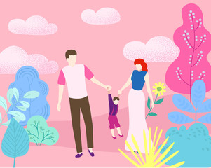 Hello spring. Hello summer. People spend weekend outdoors in park.