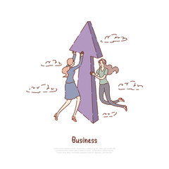 Successful entrepreneurship, progress, business development metaphor, job, promotion,coworking banner