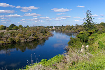 Waikato River near Ngaruawahia, New Zealand