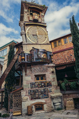 Rezo Gabriadze Marionette Theater tower on the Old Town of Tbilisi