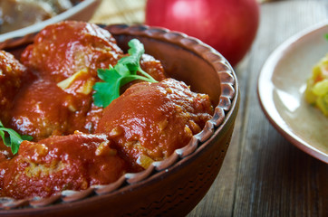 Belgian Boulettes sauce tomate
