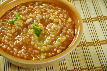 Red Curry Rice and Lentil Stew