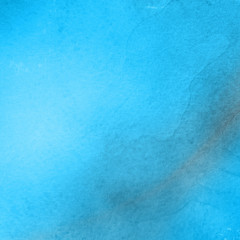 Colorful winter blue ink and watercolor textures on white paper background. Paint leaks and ombre effects. Hand painted abstract image. Deep sea.