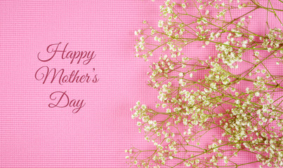 Floral background with copy and negative space for feminine holiday, birthday, or Mother's Day celebration.