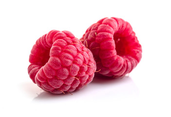 Raspberry in closeup