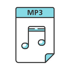 MP3 file color icon