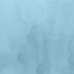 Colorful winter blue ink and watercolor textures on white paper background. Paint leaks and ombre effects. Hand painted abstract image. Deep sea.