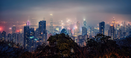 Hong Kong cityscape viewed from Victoria peak