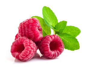 Raspberry in closeup