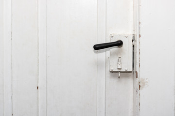 retro Tür mit Türgriff und Schloss
