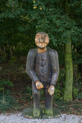 Statue of wood on the street