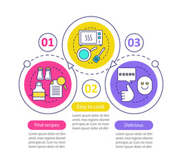 Food cooking vector infographic template