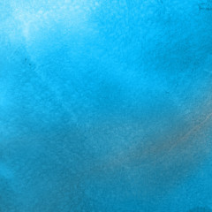 Colorful winter blue ink and watercolor textures on white paper background. Paint leaks and ombre effects. Hand painted abstract image. Deep sea.