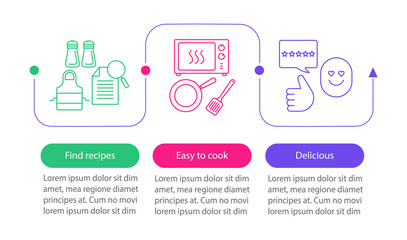 Food cooking vector infographic template