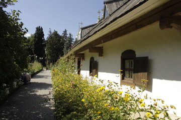 old house with flowers