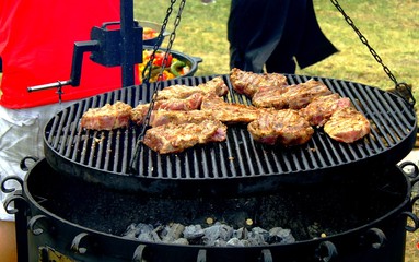 meat on grill